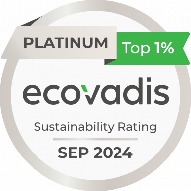 EcoVadis Platinum Medal Sustainability rating Sep 2024